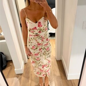 Zara Pink and White Floral Dress